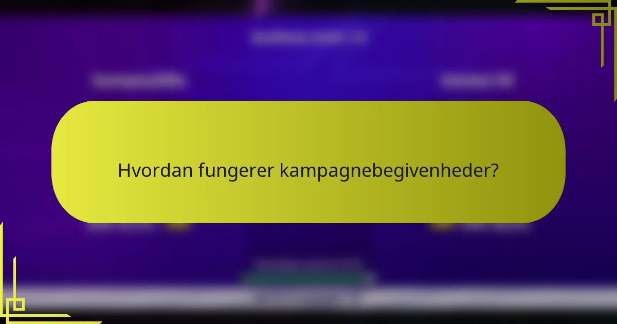 Hvordan fungerer kampagnebegivenheder?
